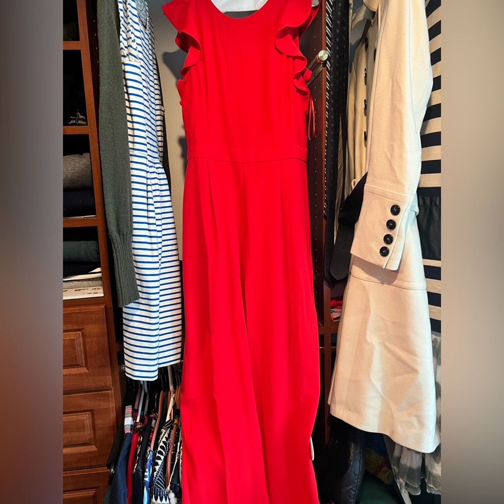 J crew Red Pant Suit size 10 NWT